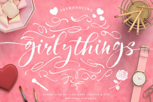 The Girly Things Font Family: A Feminine Touch for Creative Design